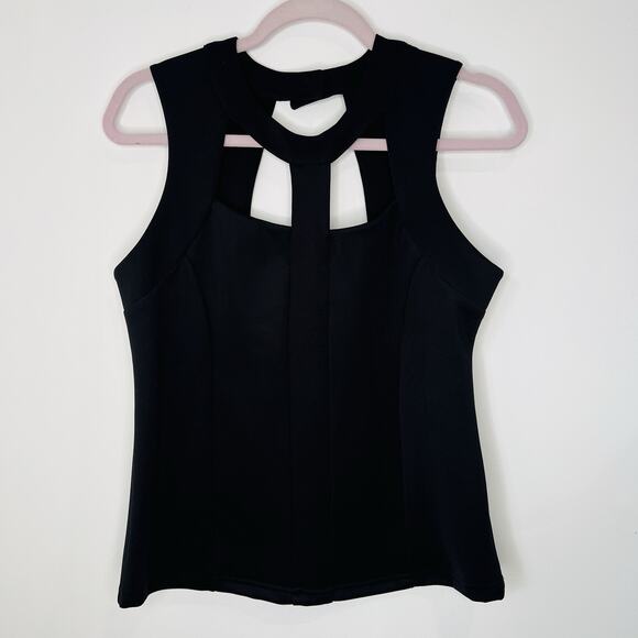 Lady Dutch High Society Size L Black Halter Sleeveless Top - Picture 1 of 8